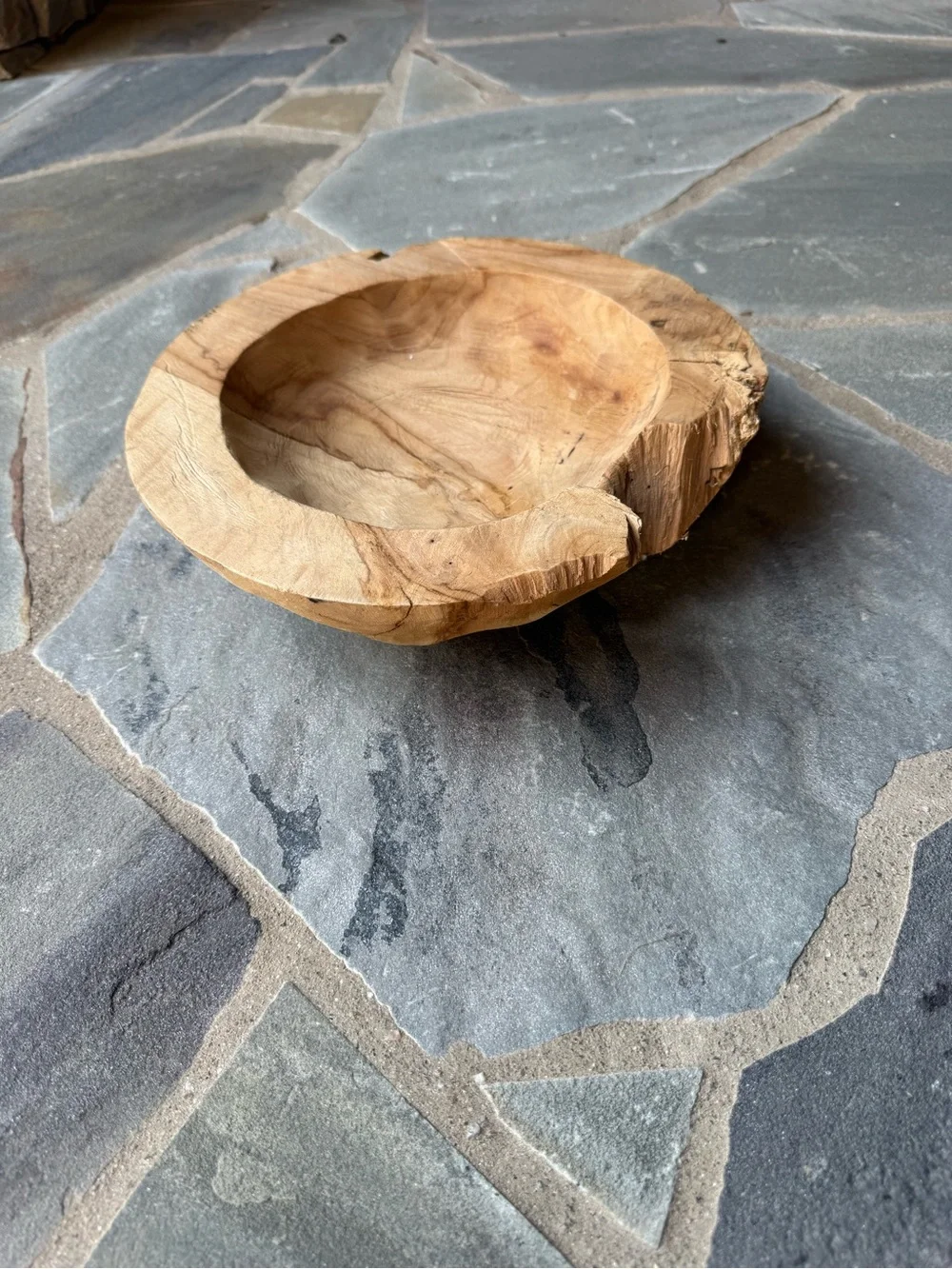 New🌟Anthropologie-Teak Root Round Bowl Planter,